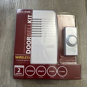 Heath Zenith Wireless Door Bell Kit Plug In Chime Easy Install White NEW